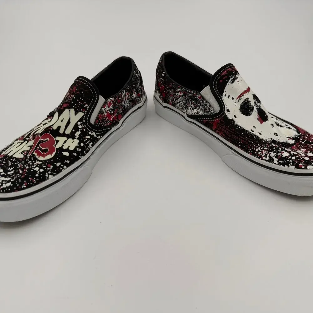 VANS x Friday The 13th Slip-On Jason Voorhees 6.5 Men 8 Women Glow in The Dark - Picture 8 of 12